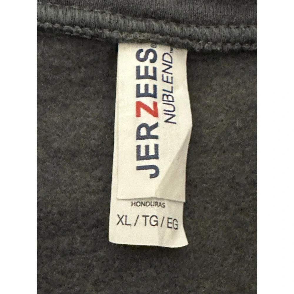 Jerzees Mens XL Quarter Zip Sweatshirt Real Estate Counsel Gray